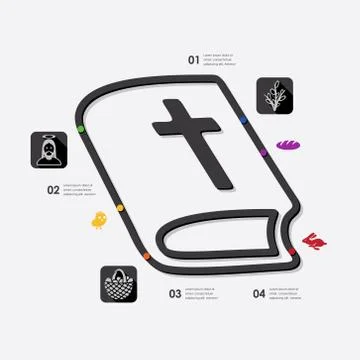 Easter infographic Stockillustratie