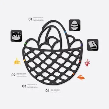 Easter infographic 스톡 일러스트