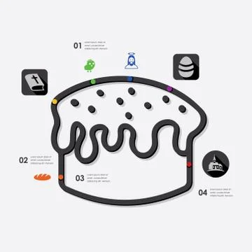 Easter infographic 库存插图