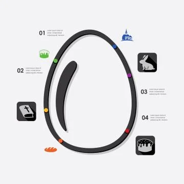 Easter infographic Stock Illustration