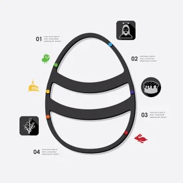 Easter infographic Illustrazione stock