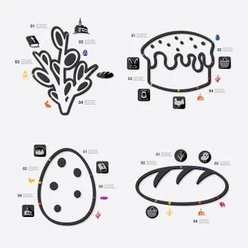 Easter infographic Stock Illustration