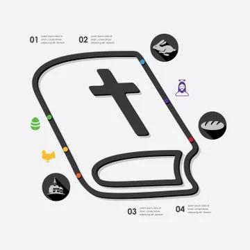 Easter infographic Illustrazione stock