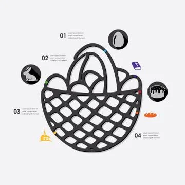Easter infographic 库存插图