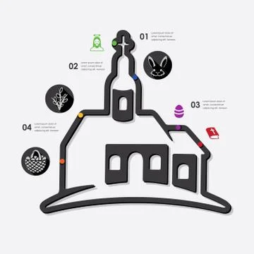 Easter infographic イラスト素材