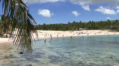 Easter Island beach Видео 11398993