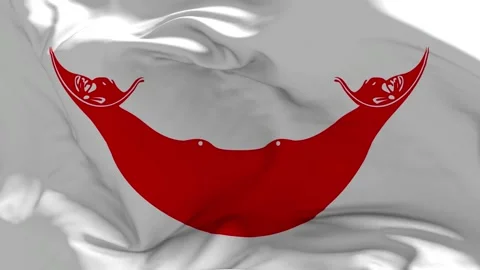 Easter Island Flag Waving in Slow Motion Loop Animation Stock Footage 335695968
