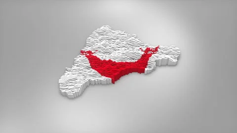 Easter Island Map with Flag Intro Background 스톡 동영상 315164942