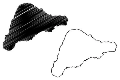 Easter Island map vector Stock-Illustration