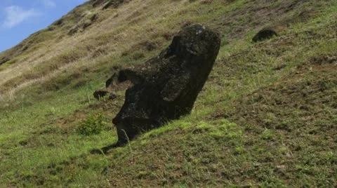 Easter Island Moai Head Stock-Footage 11311435