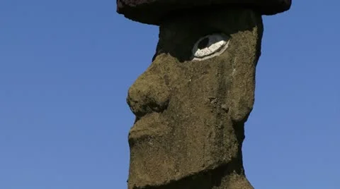 Easter Island Moai Head Video stock 11336956