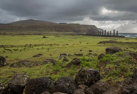 Easter Island  Moai Foto stock