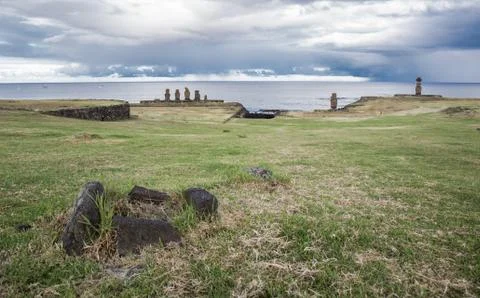 Easter Island  Moai Stock Photos