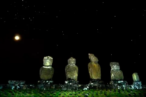 Easter Island  Moai Stock Photos
