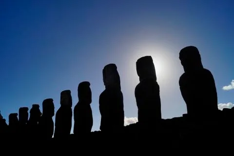 Easter Island  Moai Foto stock