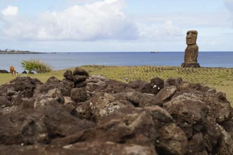 Easter Island  Moai Foto stock