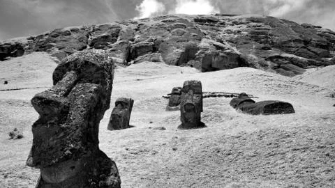 Easter Island  Moai Stock Photos