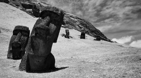 Easter Island  Moai Stock Photos