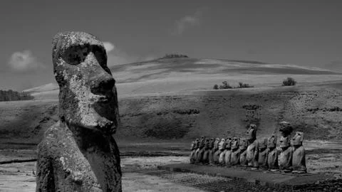 Easter Island  Moai Foto stock
