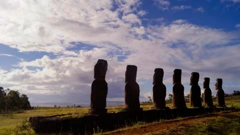 Easter Island  Moai Foto stock