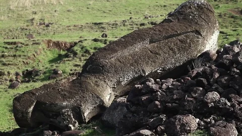 Easter island monuments Stock Footage 77047385