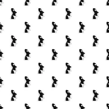 Easter island pattern seamless Stock Illustration