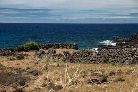 EASTER ISLAND   POLYNESIA  RAPA NUI  CHILE Stock Photos