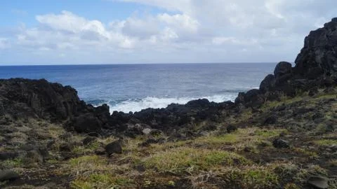 EASTER ISLAND   POLYNESIA  RAPA NUI  CHILE Foto stock