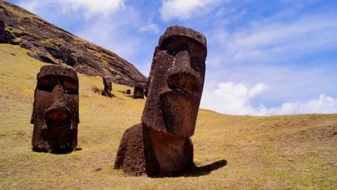 EASTER ISLAND   POLYNESIA  RAPA NUI  CHILE Stock Photos
