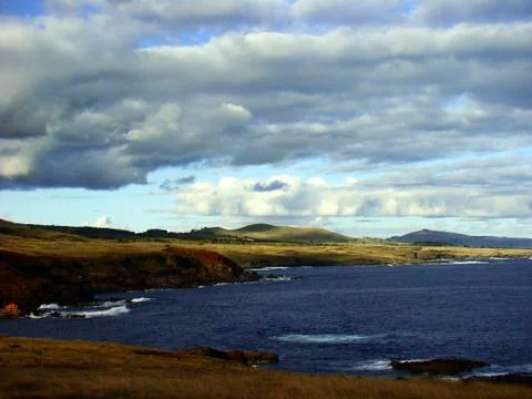 EASTER ISLAND   POLYNESIA  RAPA NUI  CHILE Stock Photos