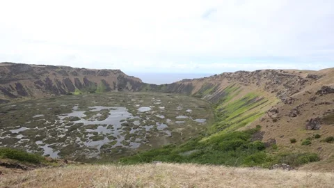 Easter Island - Rano Kau Stock Footage 259903936