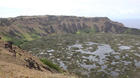 Easter Island - Rano Kau Stock Footage 259904008