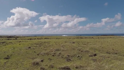 Easter Island Rapa Nui coastline 1 Stock Footage 84112982