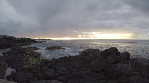 Easter Island Rapa Nui Dusk Sunset 2 Stock Footage 83858724