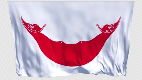 Easter Island Rapa Nui Flag Waving in Wind Animation Stock Footage 334008511