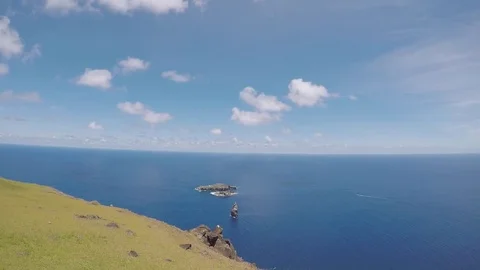 Easter Island Rapa Nui Orongo Kari Kari 2 Stock Footage 83859621