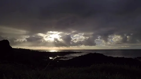 Easter Island Rapa Nui Sunset 1 Timelapse Video stock 83858589