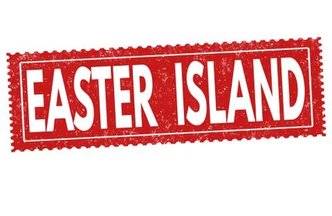 Easter island sign or stamp Stock Illustration