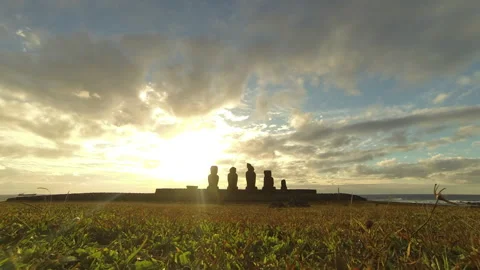 Easter Island Sunset time lapse Stock Footage 251616924