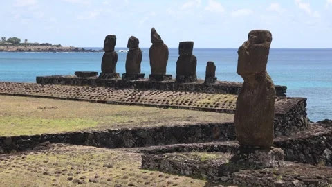 Easter Island - Tahai Stock Footage 259911749