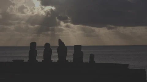 Easter Island - Tahai Stock Footage 259911814