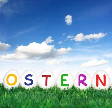 Easter landscape Illustrazione stock