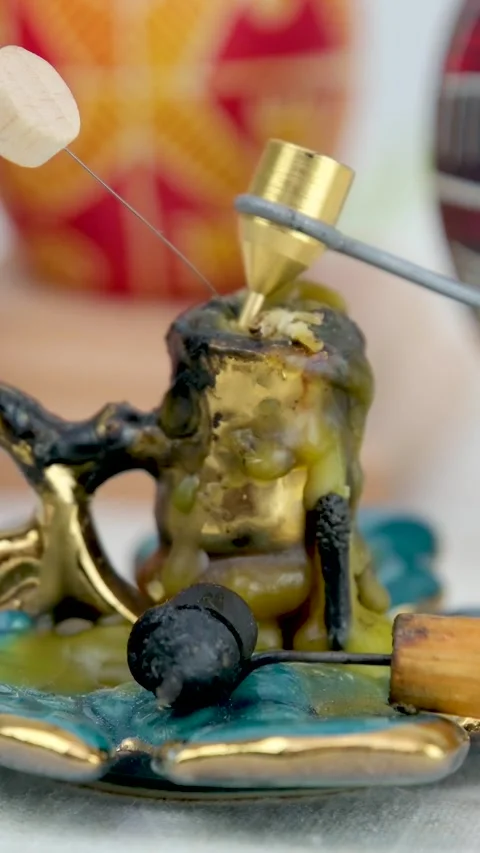 Easter large banner with painted eggs with different patterns in red black blue Stock Footage 247359067