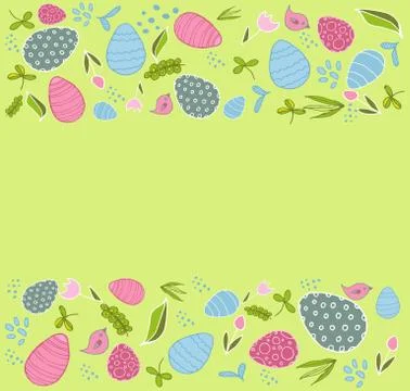 Easter lemon background Stock Illustration