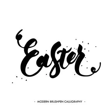 Easter lettering card. Easter lettering card. Hand drawn lettering poster ... Stock Photos