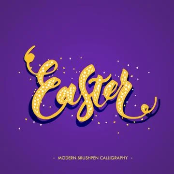 Easter lettering card Stock Illustration