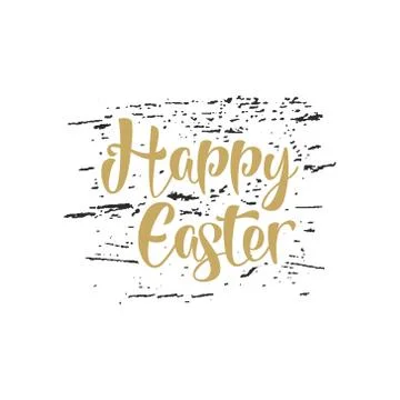 Easter lettering sign - Happy Easter. Easter wishes overlay, lettering label Stock Illustration