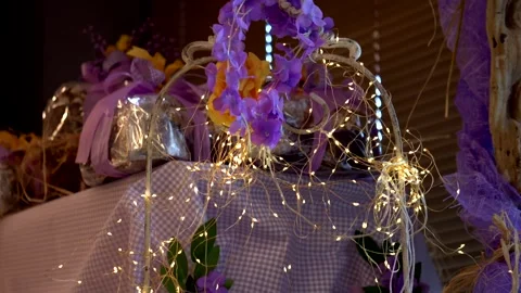 Easter light decorations detail. Easter time. Vidéo 331450115