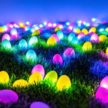 Easter lights beautiful pretty background colorful holiday pastel dark colors 스톡 일러스트