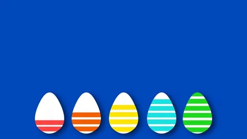 Easter is loading animation with Easter eggs Stock Footage 234110527